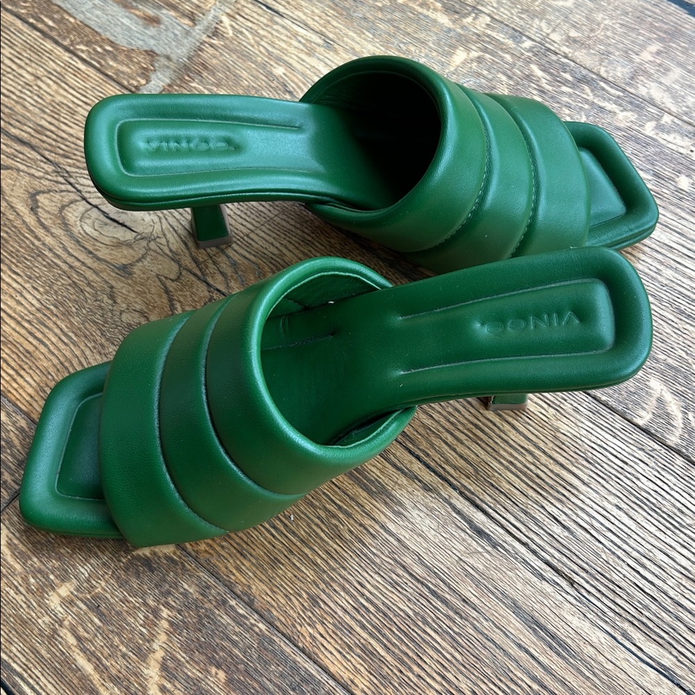 Vince green heel sandals - sz 8